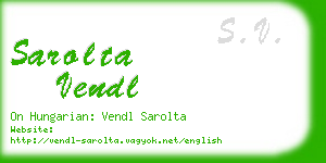 sarolta vendl business card